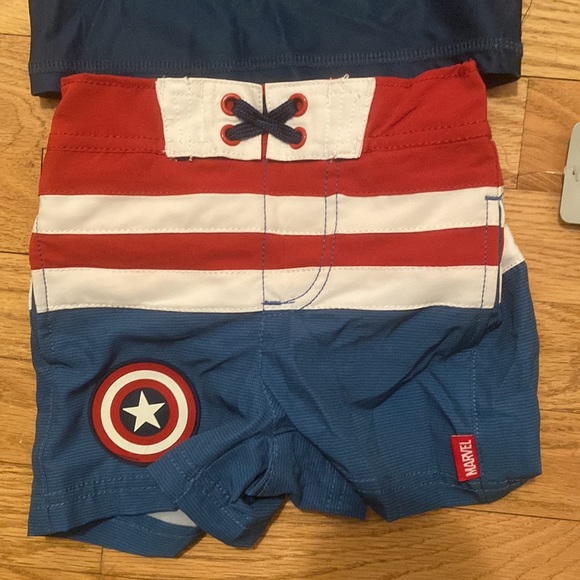 🚀NWT🚀 Disney Captain America boys swimwear sz 2T - Picture 7 of 10